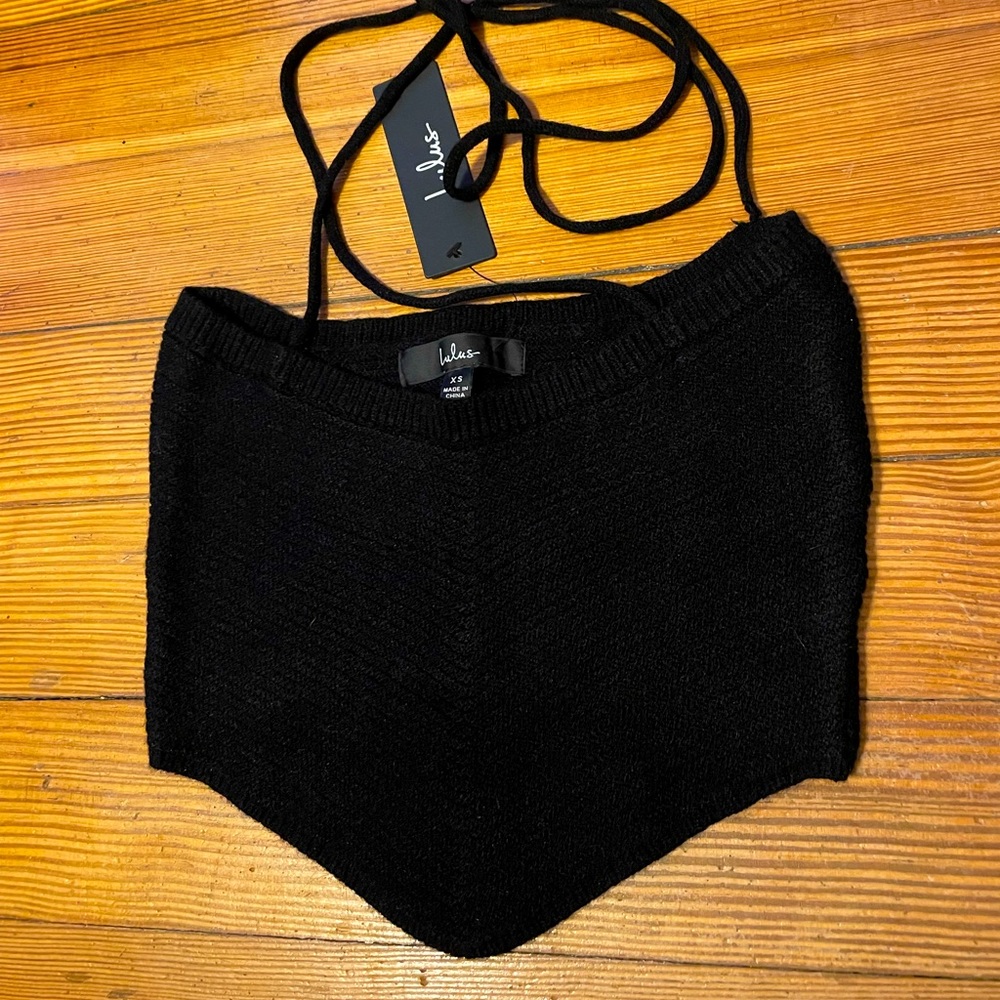 Lulu’s XS Black Sweater Knit Tube Top